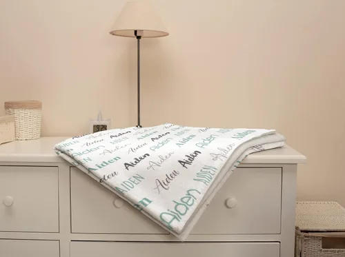 Vista 4 de Manta personalizada con nombre para bebés recién nacidos, mantas de bebé personalizadas para niños con nombre, mantas de bebé recién nacido, mantas