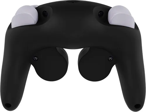 Vista 6 de eXtremeRate Placa trasera negra para Nintendo Gamecube Controller, cubierta de repuesto de agarre suave al tacto con botones para controlador