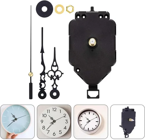 Vista 6 de Gatuida Reloj de pared, 1 Unidades de accesorios de reloj de péndulo, suministros de escalonamiento, mecanismo de reloj de plástico