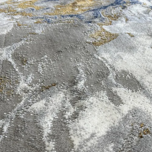 Vista 6 de LUXE WEAVERS Alfombra de Área Abstracta de Remolinos de Mármol, Azul 5x7