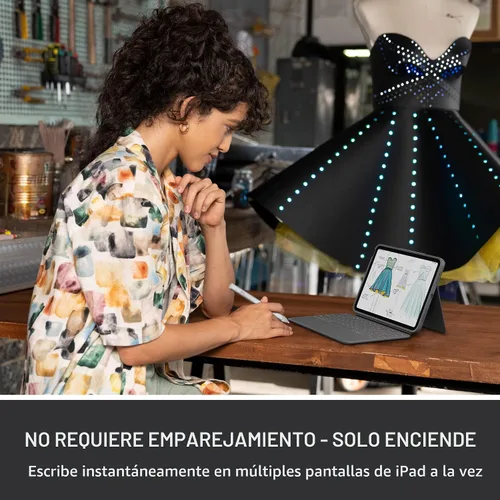 Vista 4 de Logitech Crayon - Lápiz digital para iPad, solo compatibilidad con puerto USB C, color plateado Featuring Apple Pencil technology, no lag
