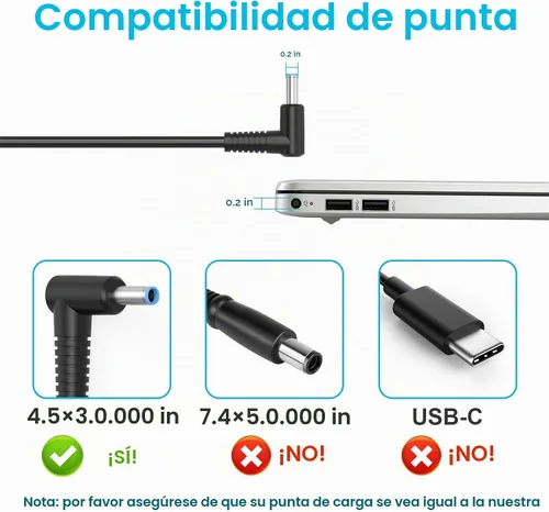 Vista 7 de Fancy Buying 65W/45W Compatible con cargador de portátil HP