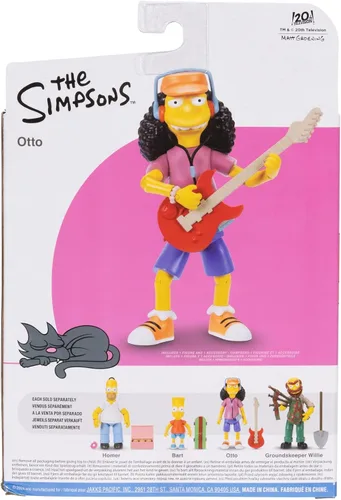 Vista 14 de JAKKS Pacific Disney - Figuras de acción de Los Simpson, paquete de 4 figuras coleccionables de 5 pulgadas de Wave 1, Homer, Bart, Groundskeeper