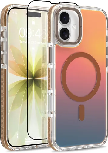 Vista 224 de Funda magnética para Google Pixel 10 Pro XL [compatible con Magsafe] [bonito diseño fluorescente de moda] a prueba de golpes, delgada, translúcida