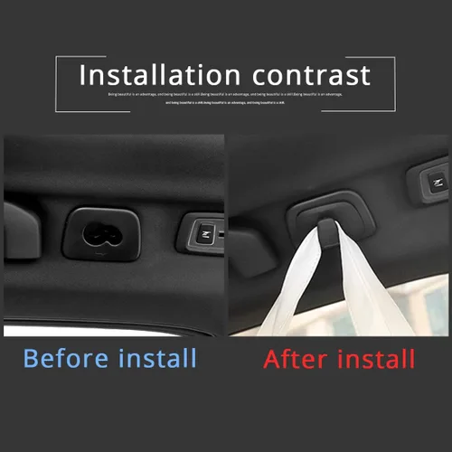 Vista 2 de Ganchos de techo interiores de plástico ABS Percha de ropa Gancho para Volvo V90 S90 XC40 XC60 XC90 2015-2020 2021 2022 (negro)