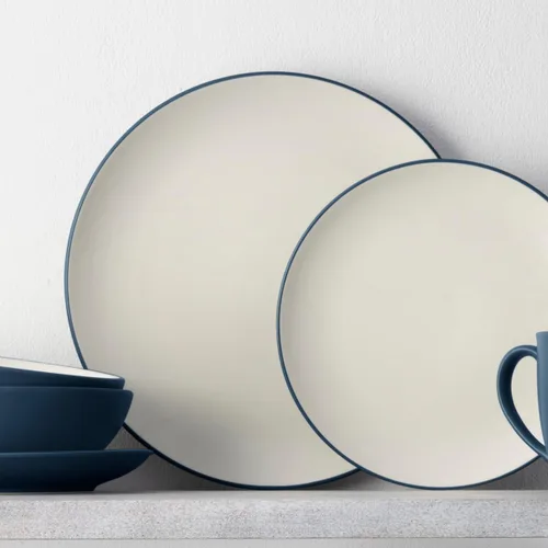 Vista 5 de Noritake Colorwave - Juego de 4 piezas para cupé, color azul, servicio para 1