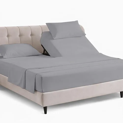 Vista 11 de KRISHNA Juego de sábanas prémium de 4 piezas de 34 pulgadas para cama ajustable con números de sueño, 100% algodón egipcio, sábana bajera ajustable