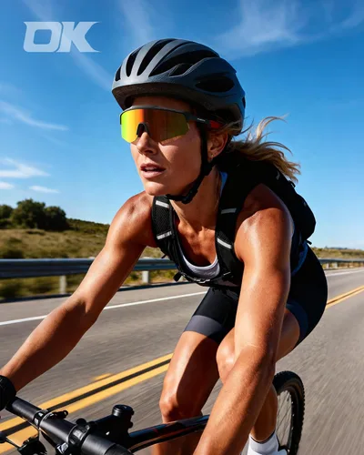 Vista 3 de Lentes de sol deportivos polarizados para hombres y mujeres, lentes UV400 de una sola pieza, para béisbol, correr, ciclismo, pesca
