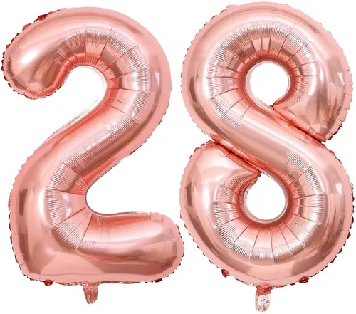 Vista 24 de Globos gigantes de número 10 de 40 pulgadas en oro rosa, 10 globos de oro rosa para cumpleaños, globos de 10 para décimo cumpleaños, aniversario