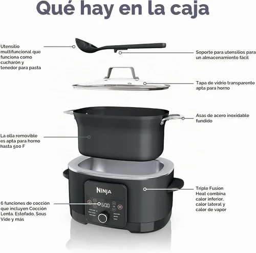 Vista 9 de Ninja® Olla Multiusos 12-en-1 PossibleCooker™ PLUS 8.5 cuartos - Cocina Múltiple Sous Vide y Fermentación Olla de Cocción Lenta, Horno Holandés