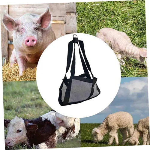 Vista 9 de SOLUSTRE Herramienta esparcidora de pesaje de animales Aenima Eslinga de pesaje de cordero para animales pequeños Hamaca de pesaje ajustable Escala