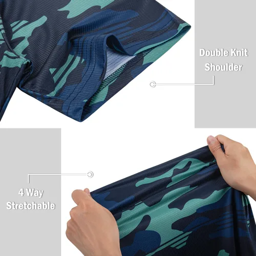 Vista 154 de TAPULCO Camisetas tipo polo de secado rápido para hombre, diseño de camuflaje, atléticas, ligeras, transpirables, casuales, para golf