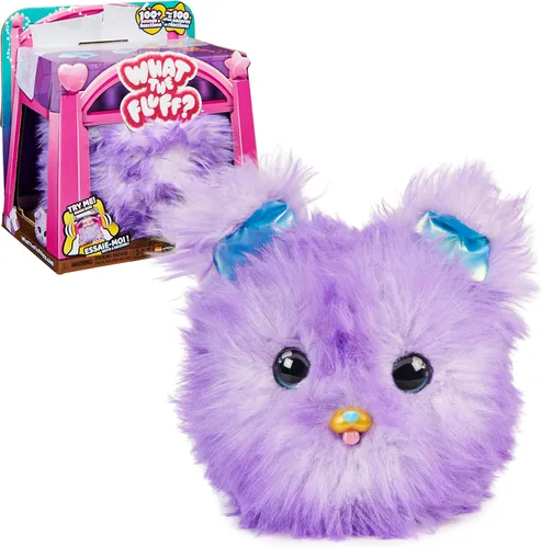 Vista 10 de WHAT THE FLUFF?, Purr 'n Fluff, juguete interactivo sorpresa con más de 100 sonidos y reacciones, juguetes para niños para niñas de 5 años