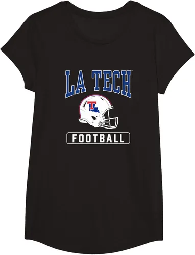Vista 3 de Camiseta con casco de fútbol Louisiana Tech Bulldogs, Negro