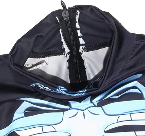 Vista 4 de Selowin - Overol para disfraz de Halloween con estampado de esqueleto traje de gato