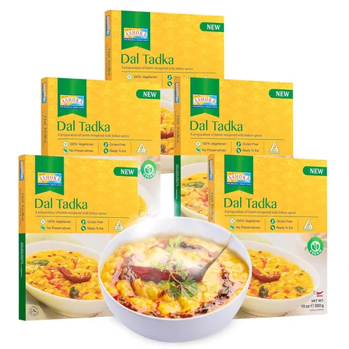 Vista 44 de Ashoka Comidas sin gluten, listas para microondas, veganas con granos negros y frijoles, comidas para calentar y servir, todas naturales Delhi Dal