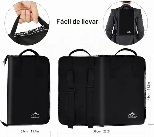 Vista 2 de EASTROCK - Bolsa para baquetas de tambor de 18.9 x 23.2 pulgadas, gran capacidad para baquetas, soporte para palos con una llave de tambor, gancho