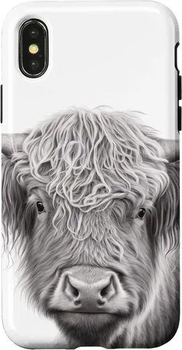 Vista 4 de Funda para iPhone 15 Highland Cow Scottish Cattle Pencil