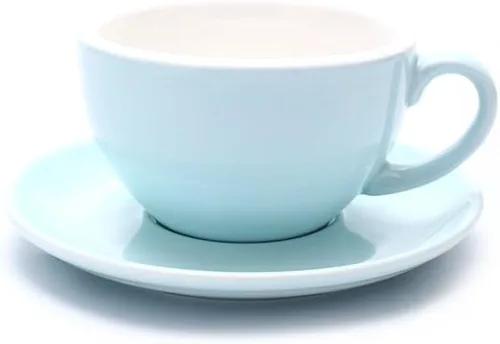 Vista 28 de Coffeezone - Taza de café con platillo de libre servicio, pequeña, para capuchino y café expreso doble, tazas de café de cerámica para cafetería