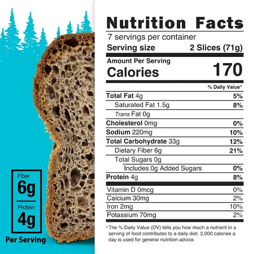 Vista 2 de Happy Campers Classy Slice Pan sin gluten, orgánico, sin OMG, vegano, pan de 16.2 onzas (paquete de 2)
