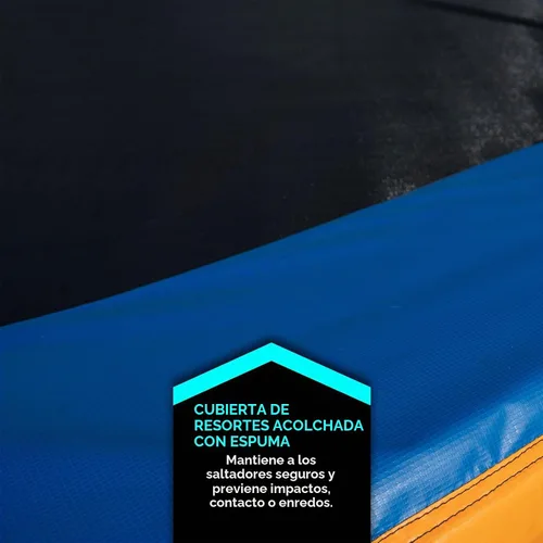 Vista 6 de Sportspower Trampolín para exteriores con red de seguridad, 15 pies