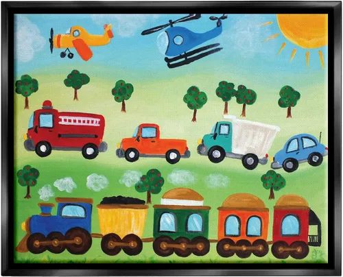 Vista 10 de Stupell Industries Nunca dejes de explorar aviones, diseño de Sweet Pea Studio Stupell Industries Black, 21 x 17 Inches, Easy to Hang and