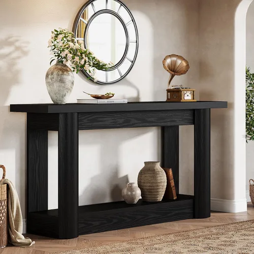 Vista 8 de Tribesigns Mesa consola moderna de 63 pulgadas, mesa de sofá larga estrecha