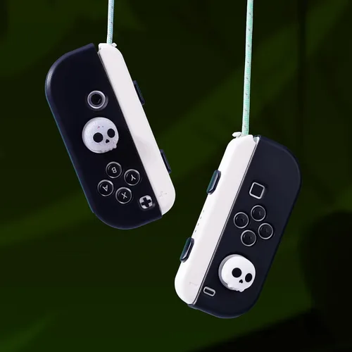 Vista 7 de Juego de 4 agarres para el pulgar de Nintendo Switch Joy-Con Joystick, bonitos accesorios de silicona suave compatibles con Nintendo Switch OLED