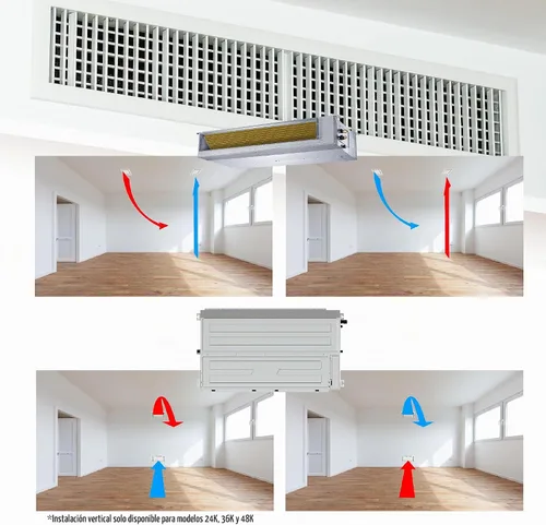 Vista 3 de Cooper & Hunter Sistema de aire acondicionado/calefacción mini split de conducto delgado oculto de 9,000 BTU, bomba de agua incorporada, precargada