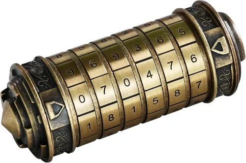 Vista 7 de CoEjokno Da Vinci Code Numeric Cryptex Caja de Rompecabezas de Dinero para Regalo en Efectivo, Caja de Joyería con Compartimento Oculto, Regalo