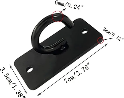 Vista 2 de Ackron Small Wall Mount Workout Anchors Ceiling Mounted Hook Exercise Station for Strength Training Body Weight Straps Resistance Bands Yoga Home