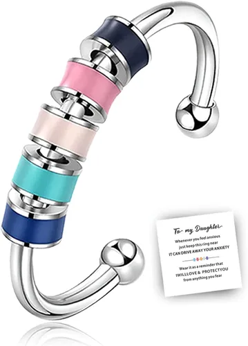 Vista 4 de Regalos para hija de mamá, anillo de circón de doble onda, anillos de madre e hija, artículos de moda, regalos de cumpleaños, Navidad, 2025