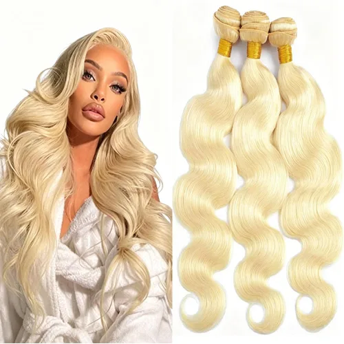 Vista 24 de P4613 Cabello humano rizado onda profunda marrón y paquetes mixtos 8 10 12 P4613 Ombre Marrón-Rubio-DP