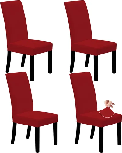 Vista 42 de Easy-Going - Juego de 2 fundas elásticas para sillas de comedor, fundas para sillas de comedor, fundas para sillas Parsons para comedor, ceremonia