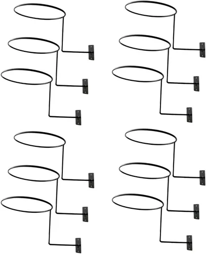 Vista 7 de Paquete de 12 soportes para casco de pared, ganchos para cascos, abrigos, pelucas, bolas, bufandas, gorras