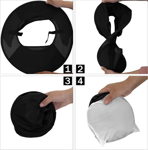 Vista 4 de TCCFCCT Protector Solar de Ala Completa con Malla para el Cuello, Visera Solar de Alta Visibilidad con Protección para el Cuello y Bandana Diadema