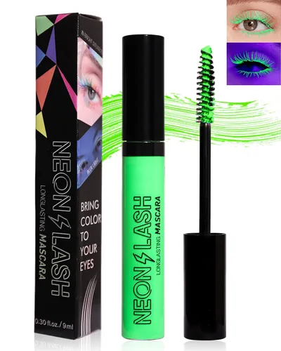 Vista 12 de Máscara de pestañas de color con brillo UV, volumen y longitud, 3 unidades, amarillo, verde, naranja, resistente al agua, para pestañas, rizado