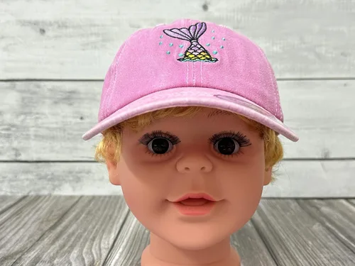 Vista 5 de Shenbors Sombreros de béisbol bordados para niñas y niños