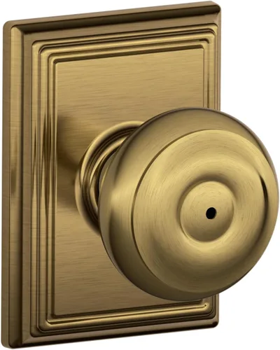 Vista 51 de SCHLAGE F10 GEO 716 Pomo de Puerta Georgiano, Cerradura de Paso para Pasillo y Armario, Bronce Envejecido (Paquete de 4)
