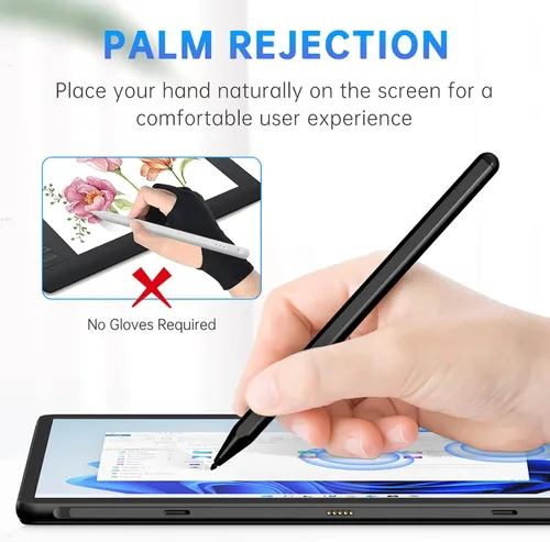 Vista 10 de Lápiz óptico para Surface Pro, Uogic Stylus Pen con rechazo de palma, escritura suave, 1024 niveles de presión, recargable, para Surface Pro
