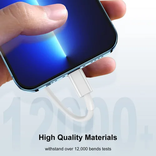 Vista 5 de Susnwere Cable de carga extra largo para iPhone de 15 pies, [certificado Apple MFi], cable USB a Lightning de 15 pies, cable de carga rápida