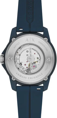 Vista 5 de Armani Exchange - Reloj de vestir cronógrafo de acero inoxidable para hombre, Azul automático, Reloj automático