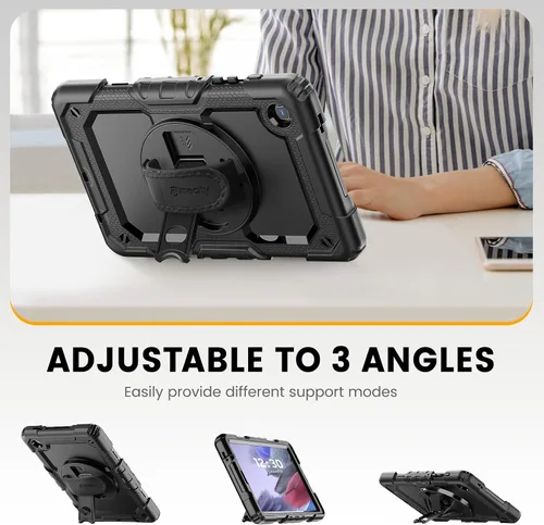 Vista 5 de Timecity Funda para Samsung Galaxy Tab A7 Lite 2021 de 8.7 pulgadas SM-T220/T225/T227 con protector de pantalla, resistente funda protectora