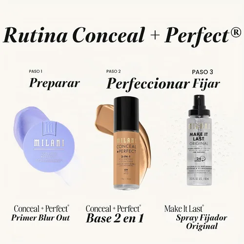 Vista 7 de Milani Conceal + Perfect - Maquillaje líquido de base, neutro ligero, 1