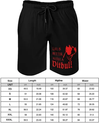 Vista 2 de Life Better with Pitbull Mens Swim Trunks Quick Dry Swim Shorts Bathing Suit Beach Swim Board Shorts with Pockets
