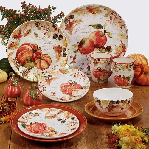 Vista 2 de Certified International Harvest Splash - Tazas de 18 onzas, 4 unidades (paquete de 1), multicolor