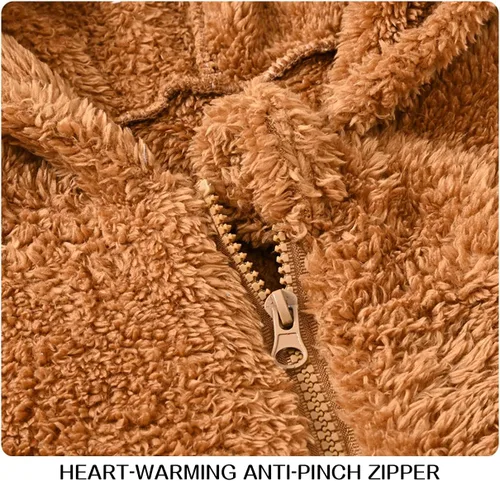 Vista 3 de Overol de forro polar para bebé, traje de nieve con orejas de oso para recién nacido, abrigo cálido