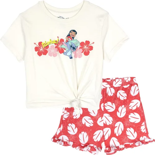 Vista 12 de Disney Conjunto de camiseta y pantalones cortos de felpa francesa, tallas de bebé a niño grande (12 meses - 14-16)