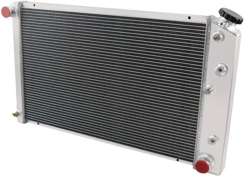 Vista 8 de Radiador de aluminio de 4 filas, cubierta y ventiladores para Chevy 70-81 Camaro/78-87 Monte Carlo, radiador de repuesto, radiador de aluminio