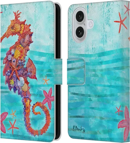 Vista 8 de Head Case Designs Officially Licensed Paul Brent Agate Mermaid Coastal Leather Wallet Case Compatible with Apple iPhone 16